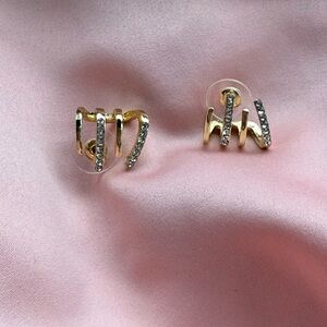 Unique Gold and Silver Crystal Earrings Claw Earrings